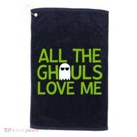 All Ghouls Love Me Funny Halloween Ghost Golf Towel thumb 0