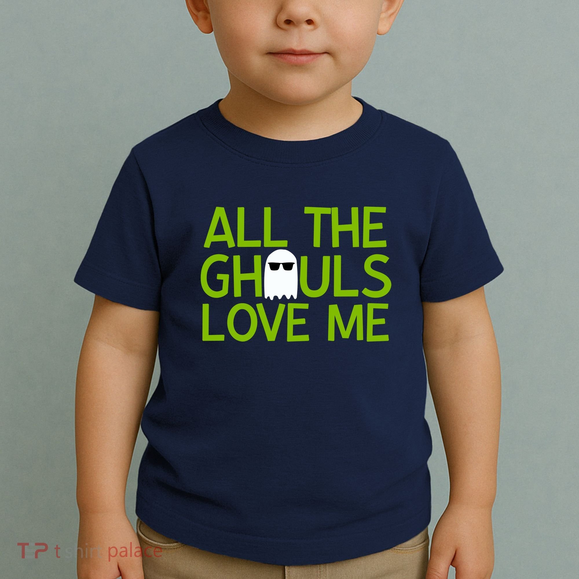 All Ghouls Love Me Funny Halloween Ghost Toddler T-Shirt