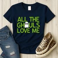 All Ghouls Love Me Funny Halloween Ghost Women's T-Shirt thumb 3