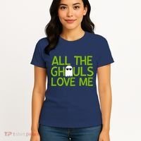 All Ghouls Love Me Funny Halloween Ghost Women's T-Shirt thumb 4