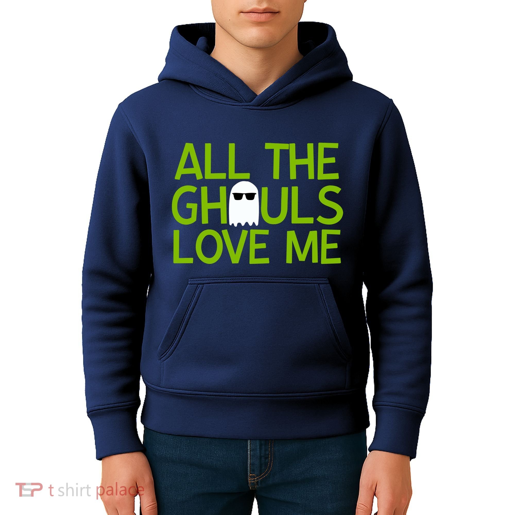 All Ghouls Love Me Funny Halloween Ghost Kids Hoodie