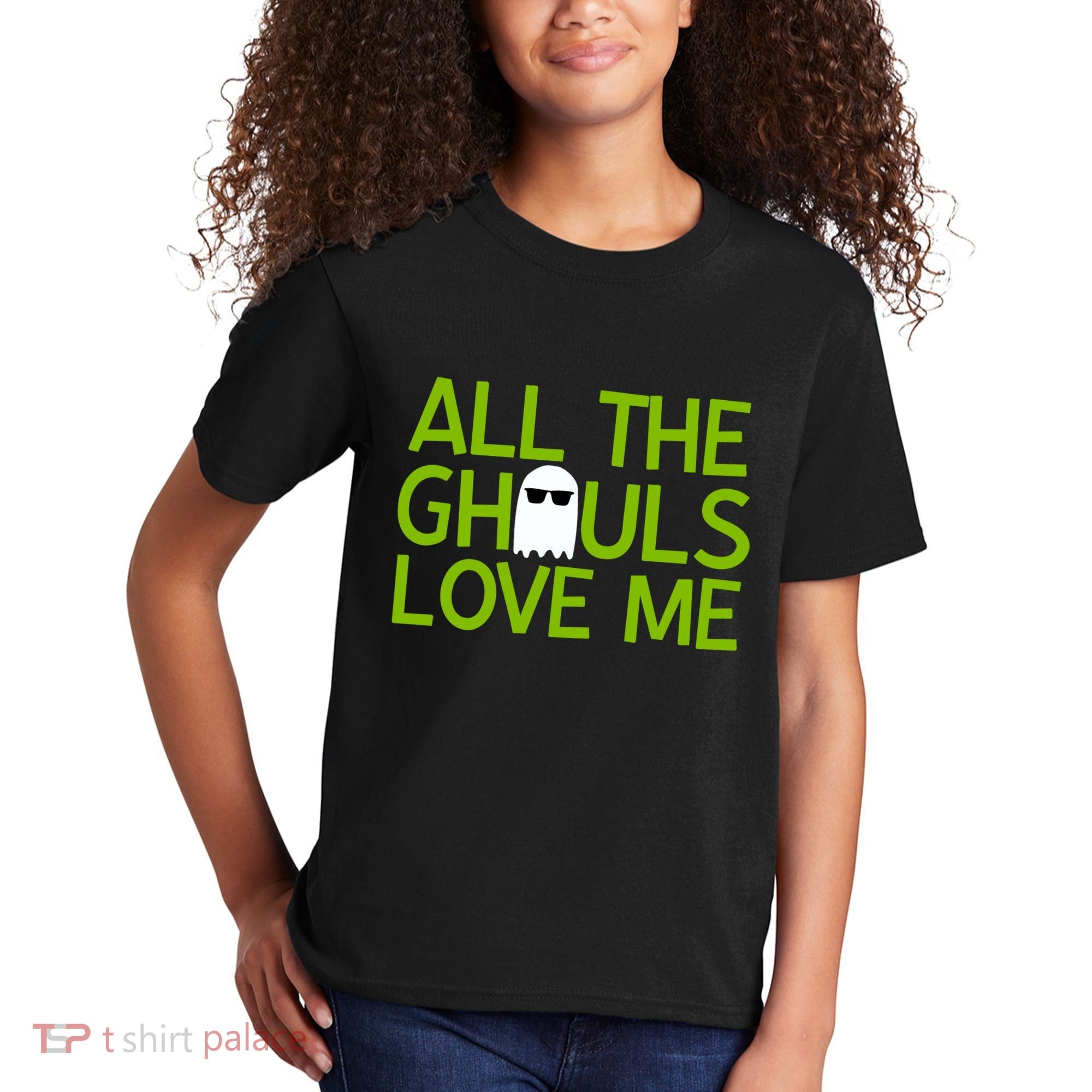 All Ghouls Love Me Funny Halloween Ghost Kids T-Shirt