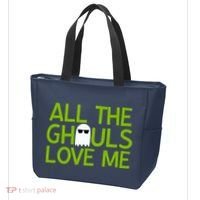 All Ghouls Love Me Funny Halloween Ghost Tote Bag thumb 3