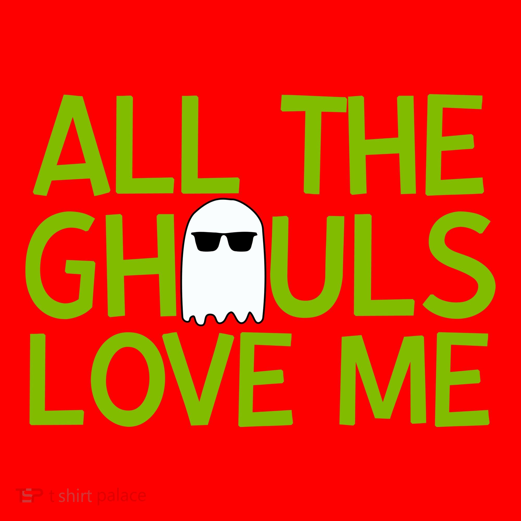 All Ghouls Love Me Funny Halloween Ghost Santa Hat