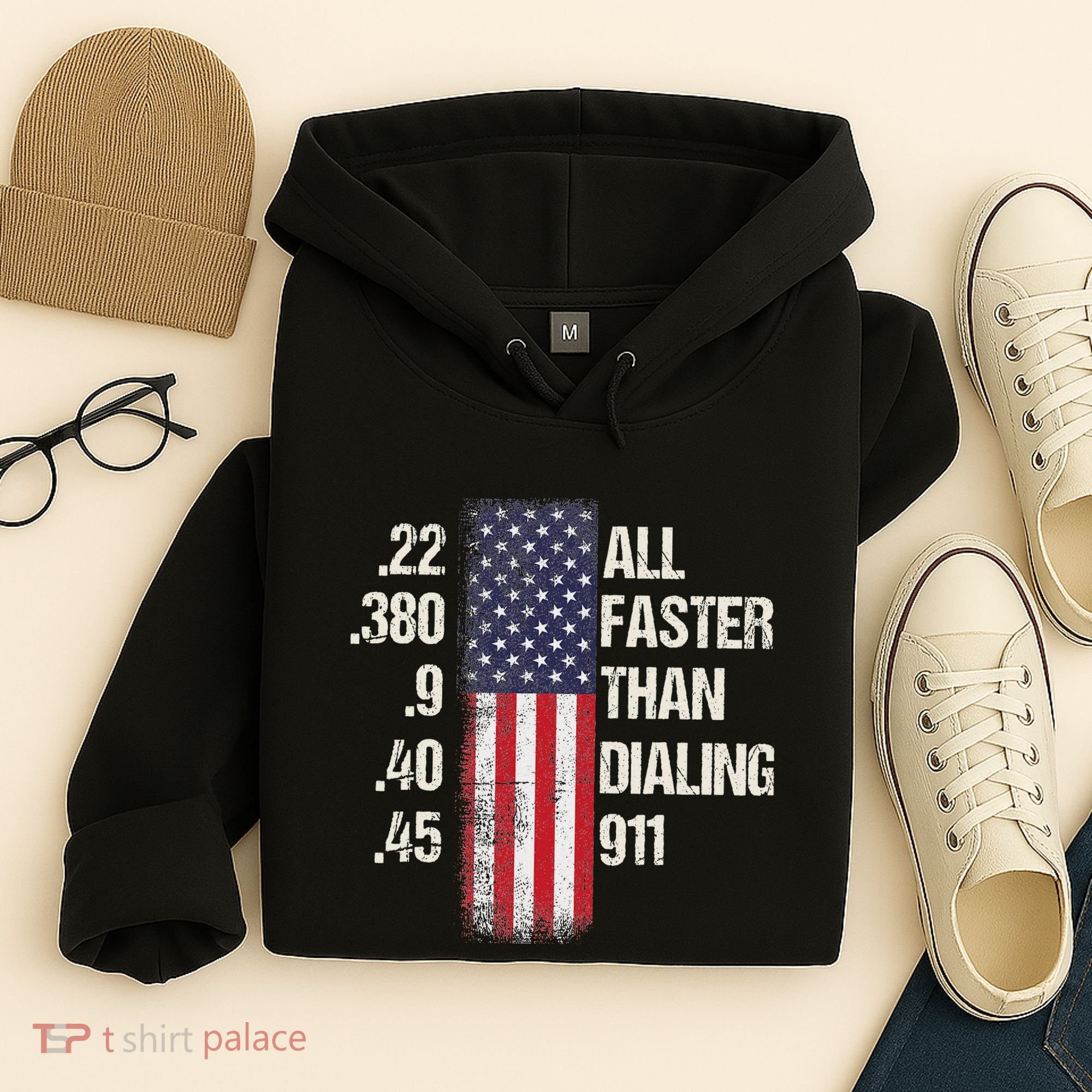 Ammo & Gun Lovers All Faster Than Dialing 911 Hoodie