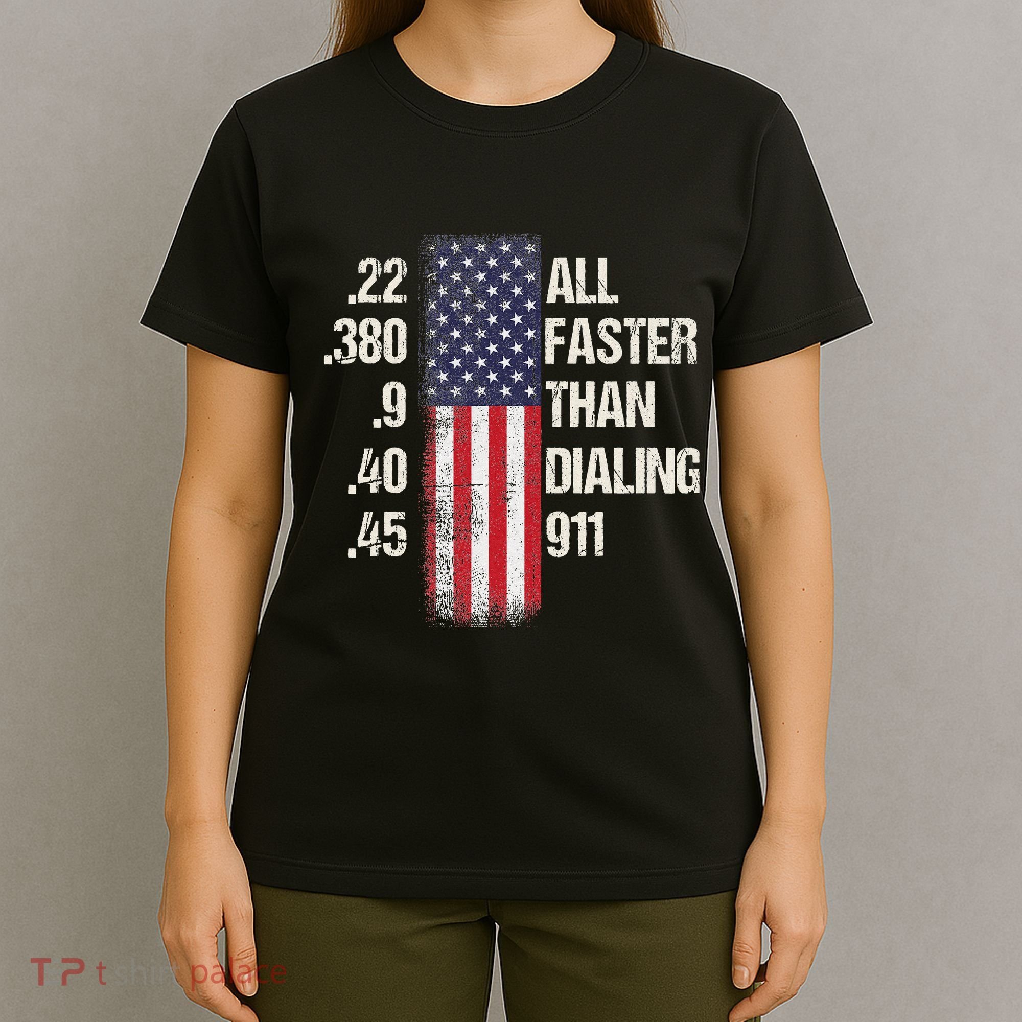 Ammo & Gun Lovers All Faster Than Dialing 911 T-Shirt