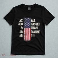 Ammo & Gun Lovers All Faster Than Dialing 911 T-Shirt thumb 5