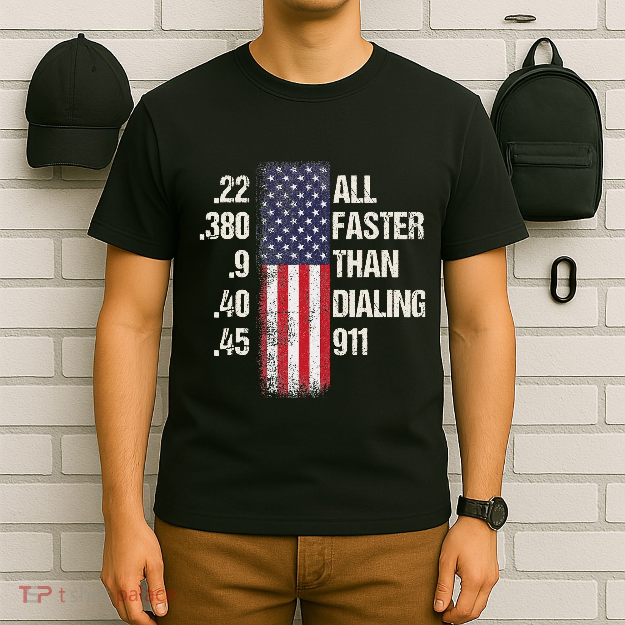 Ammo & Gun Lovers All Faster Than Dialing 911 T-Shirt