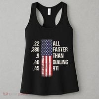 Ammo & Gun Lovers All Faster Than Dialing 911 Women's Tank Top thumb 3