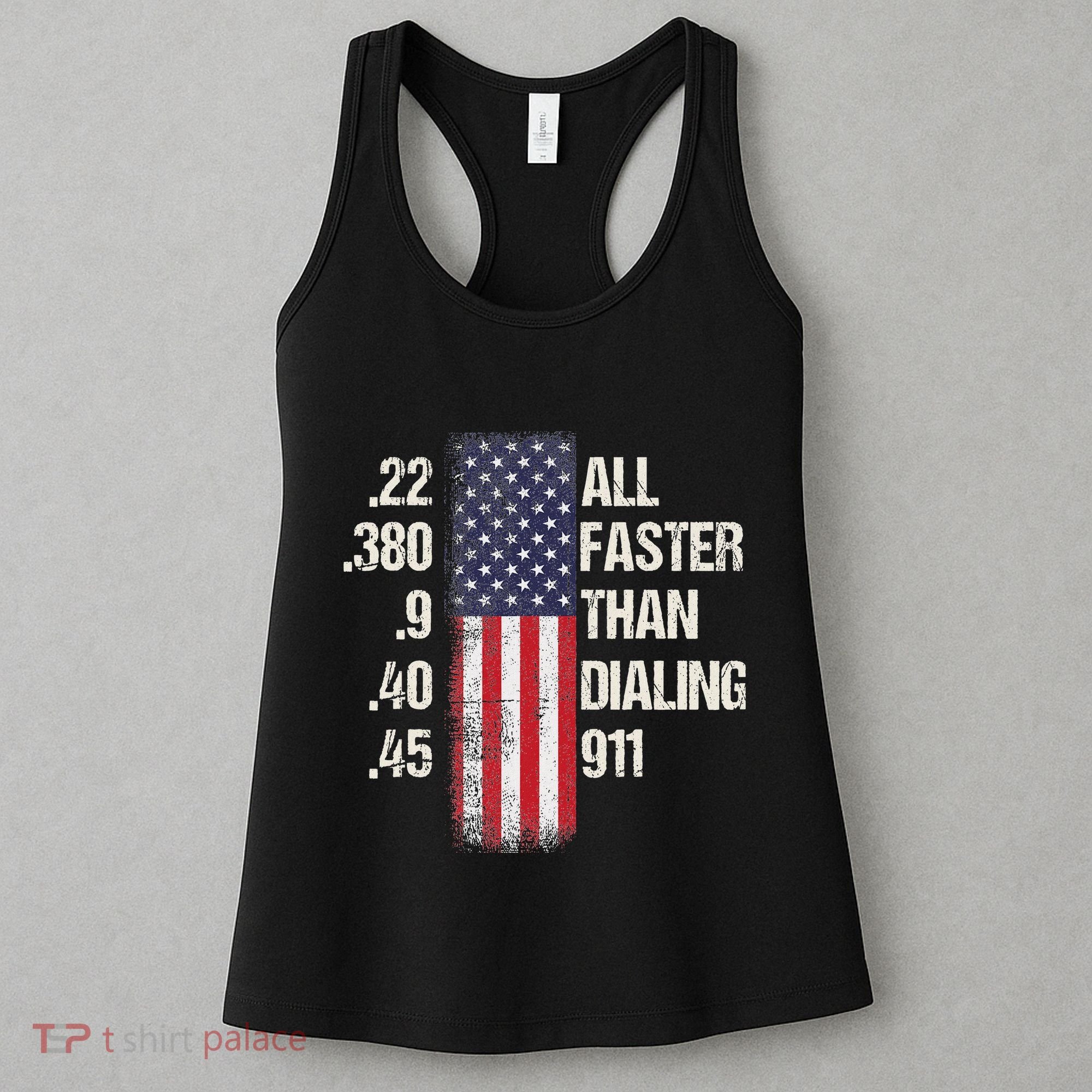 Ammo & Gun Lovers All Faster Than Dialing 911 Women's Tank Top