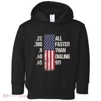 Ammo & Gun Lovers All Faster Than Dialing 911 Toddler Hoodie thumb 0