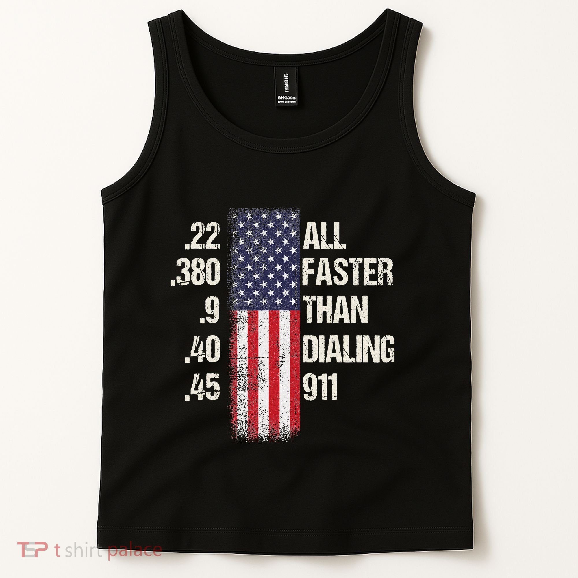 Ammo & Gun Lovers All Faster Than Dialing 911 Tank Top