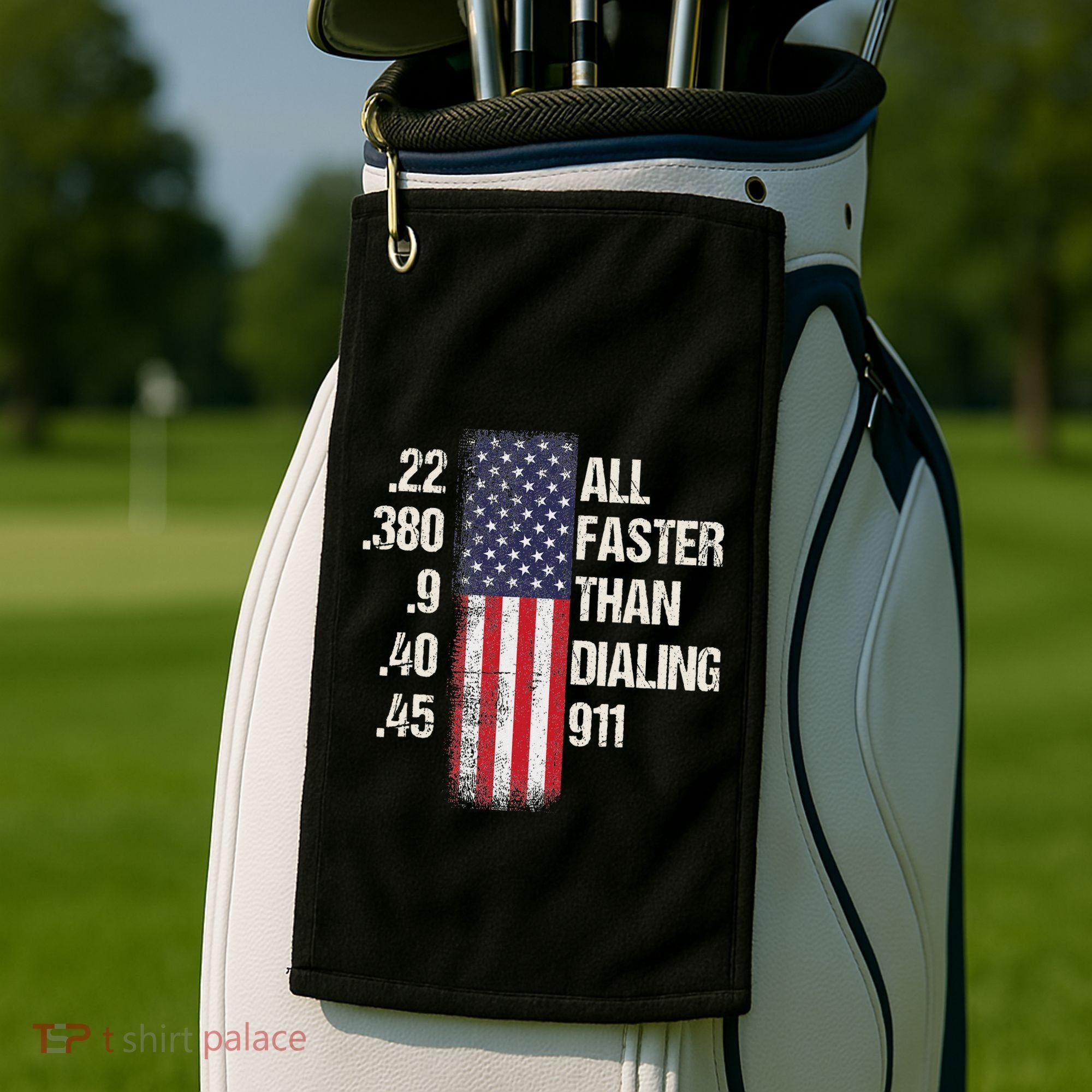 Ammo & Gun Lovers All Faster Than Dialing 911 Golf Towel
