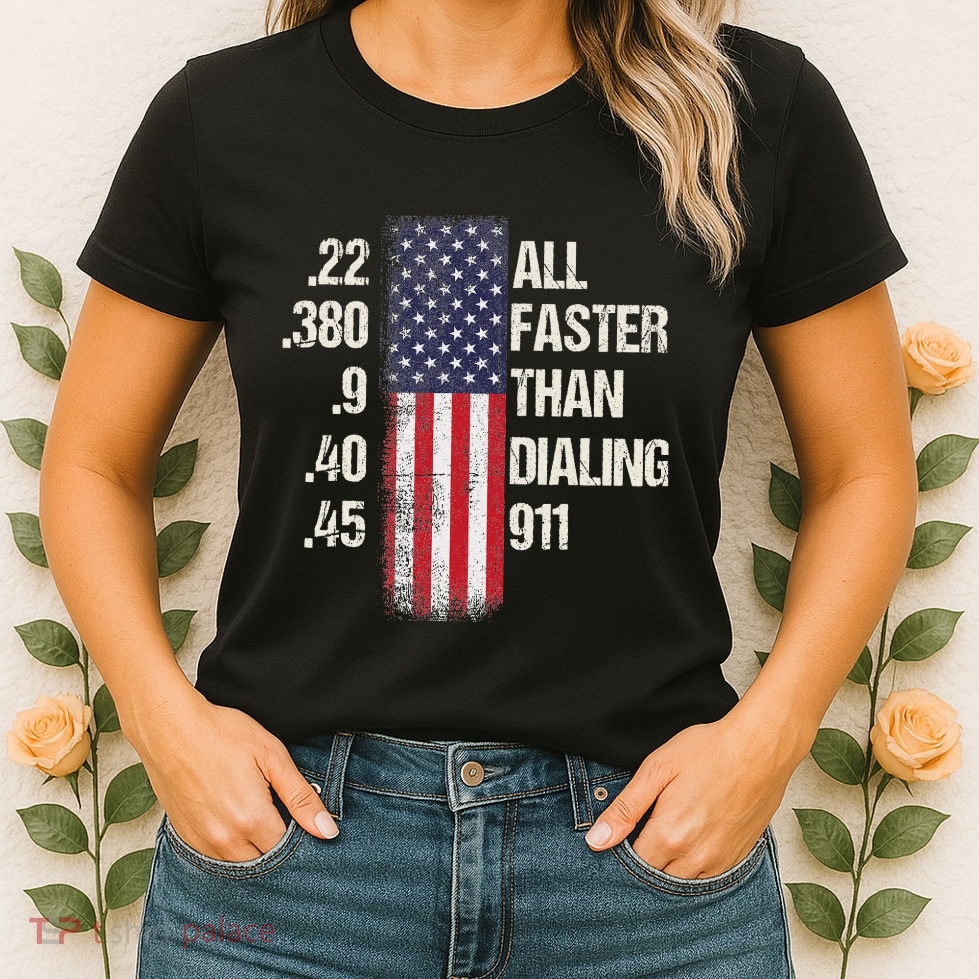 Ammo & Gun Lovers All Faster Than Dialing 911 Women's T-Shirt