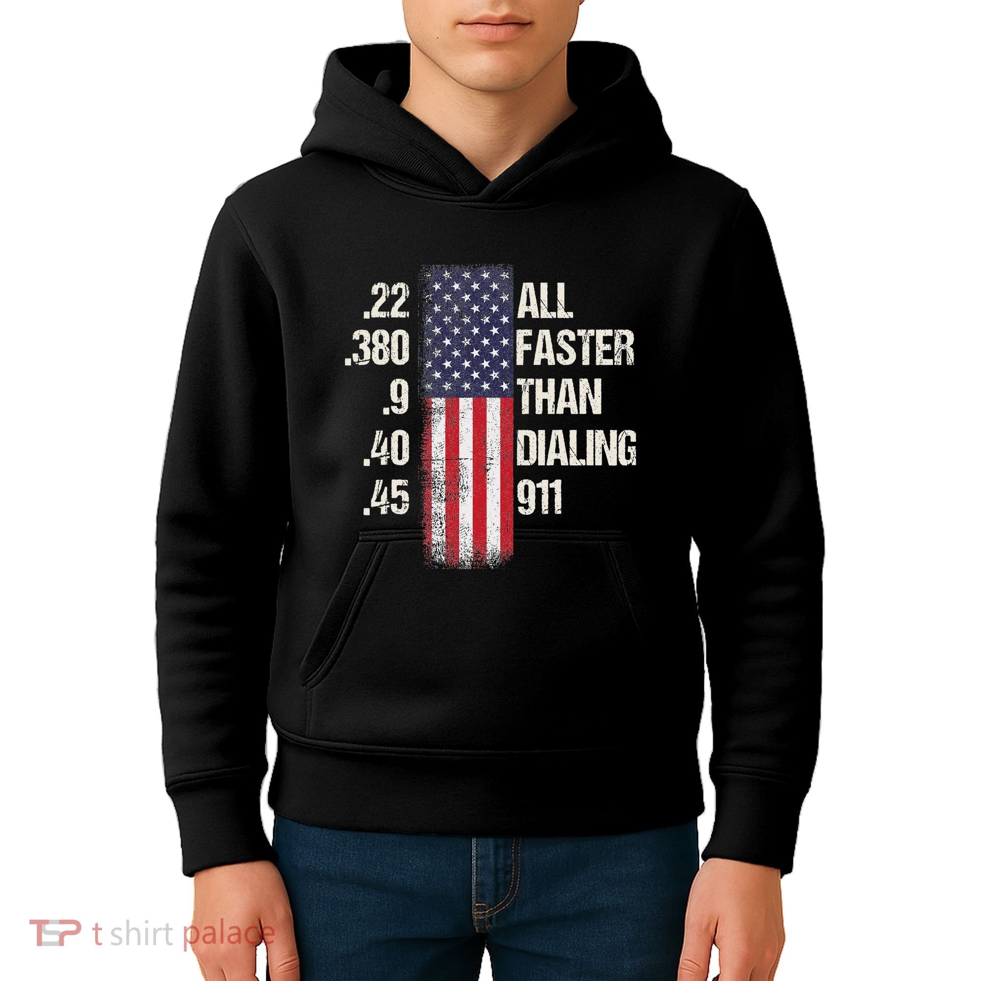 Ammo & Gun Lovers All Faster Than Dialing 911 Kids Hoodie