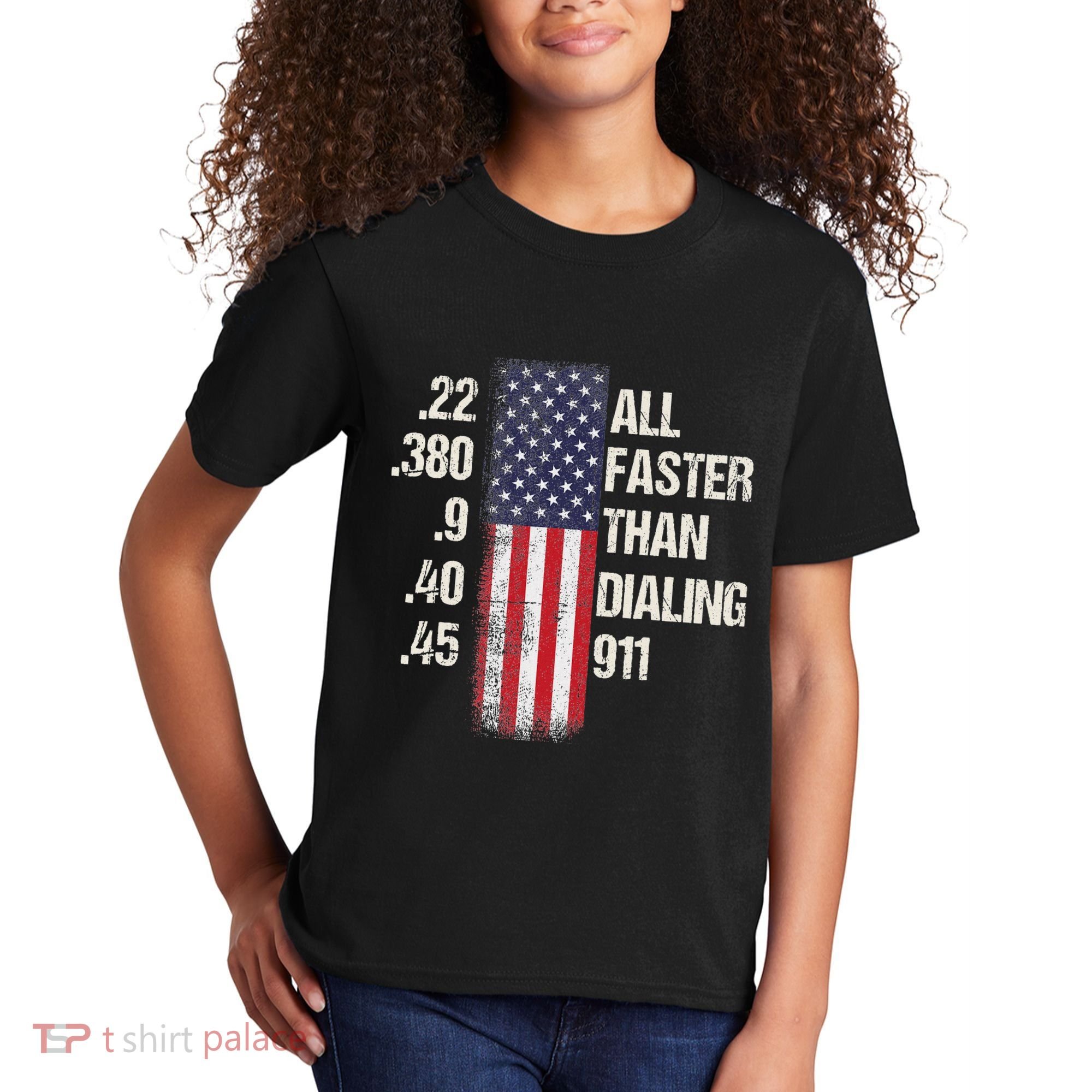 Ammo & Gun Lovers All Faster Than Dialing 911 Kids T-Shirt