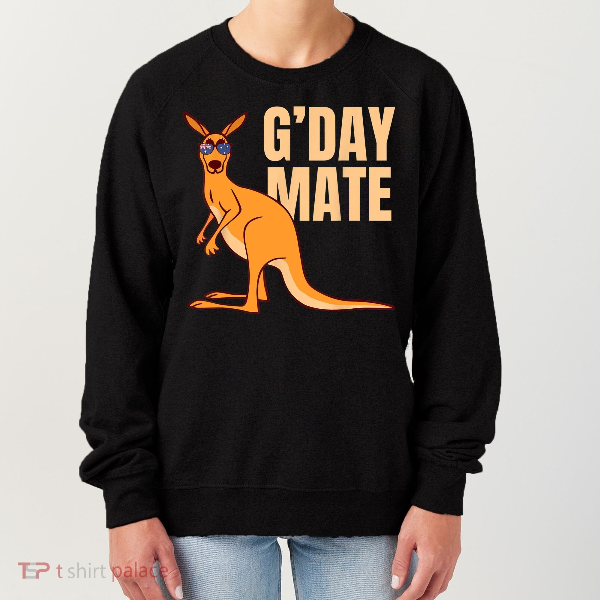 Australia G'Day Mate Shirt Funny Kangaroo Australian Symbol TShirt Women's Sweatshirt