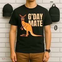 Australia G'Day Mate Shirt Funny Kangaroo Australian Symbol TShirt T-Shirt thumb 6