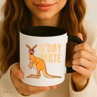 Australia G'Day Mate Shirt Funny Kangaroo Australian Symbol TShirt Coffee Mug thumb 3