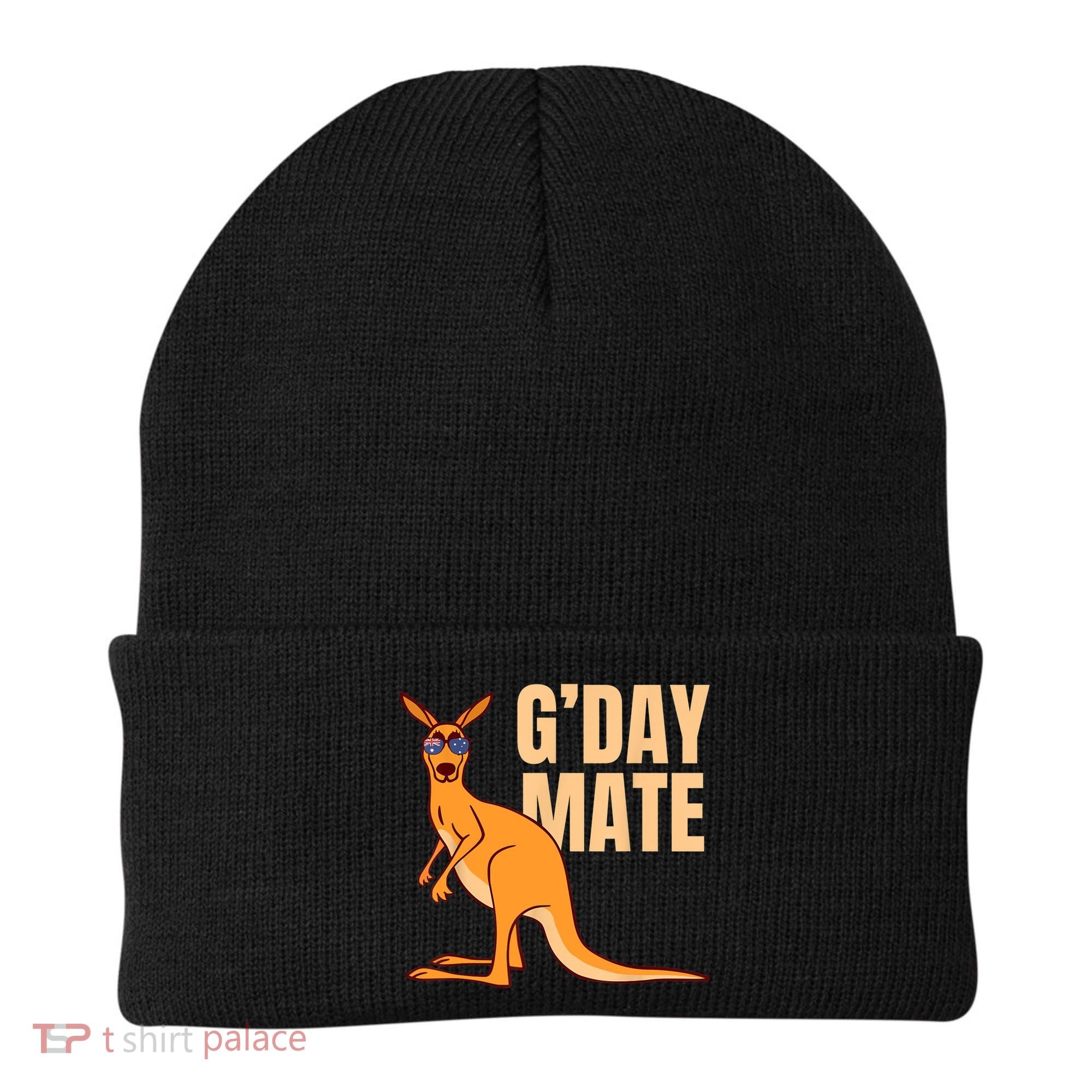 Australia G'Day Mate Shirt Funny Kangaroo Australian Symbol TShirt Beanie