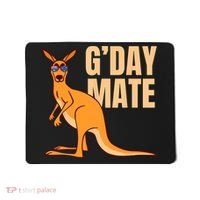 Australia G'Day Mate Shirt Funny Kangaroo Australian Symbol TShirt Mousepad thumb 0