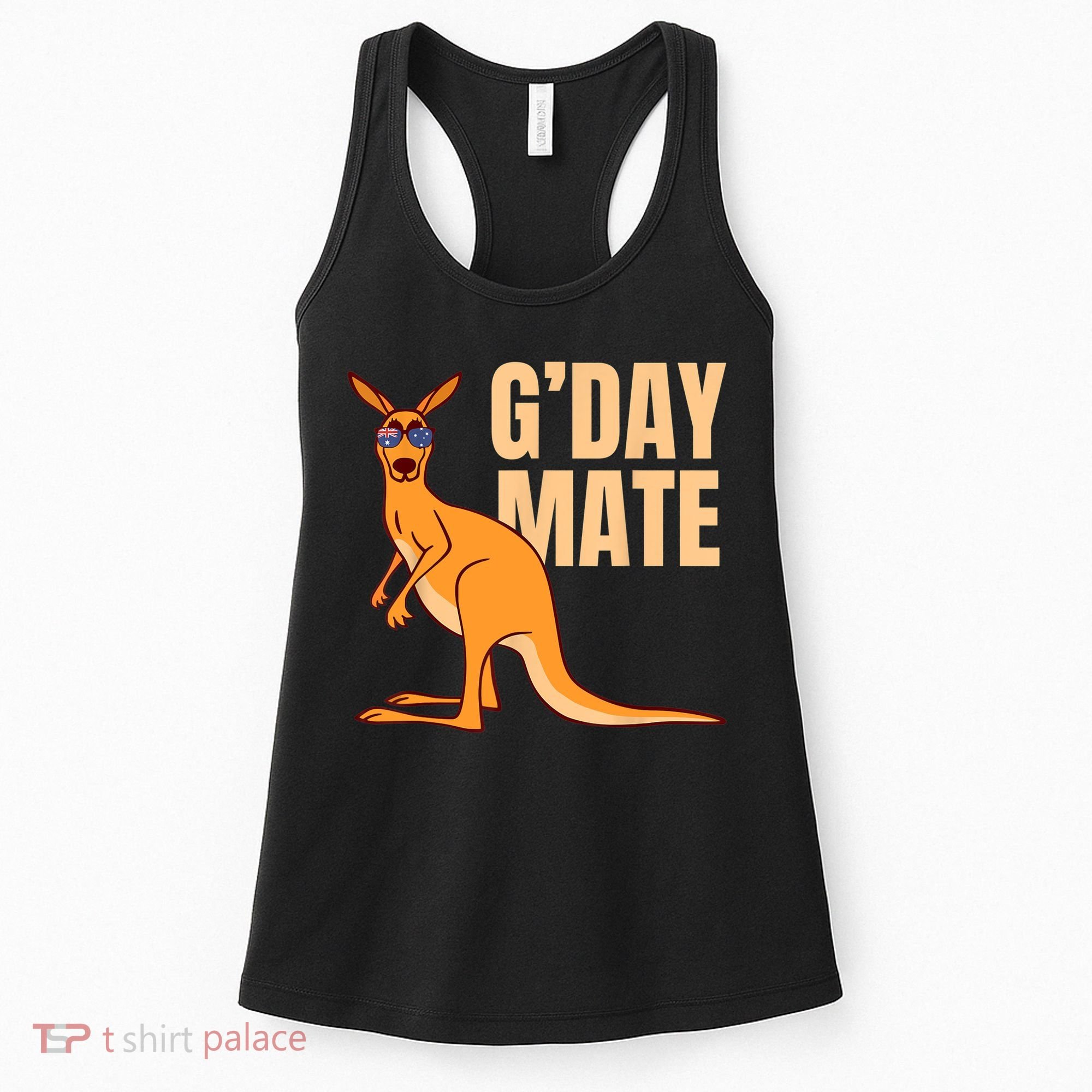 Australia G'Day Mate Shirt Funny Kangaroo Australian Symbol TShirt Women's Tank Top