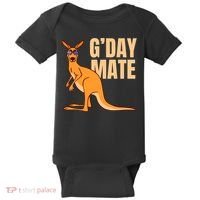 Australia G'Day Mate Shirt Funny Kangaroo Australian Symbol TShirt Baby Bodysuit thumb 0