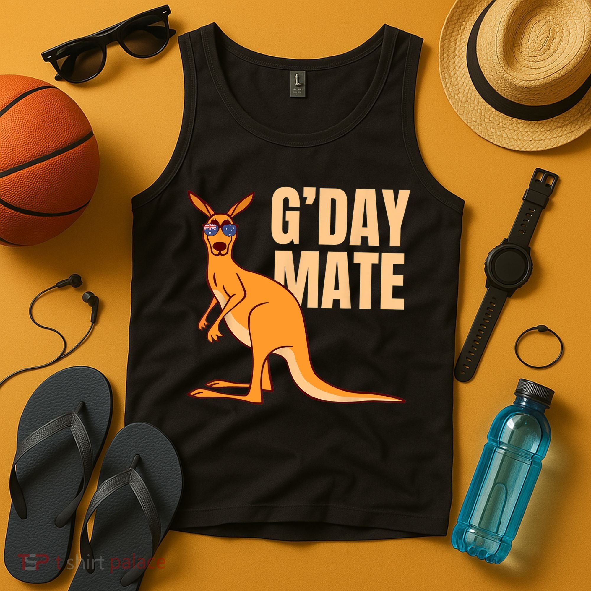 Australia G'Day Mate Shirt Funny Kangaroo Australian Symbol TShirt Tank Top