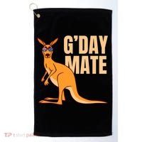 Australia G'Day Mate Shirt Funny Kangaroo Australian Symbol TShirt Golf Towel thumb 0
