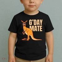 Australia G'Day Mate Shirt Funny Kangaroo Australian Symbol TShirt Toddler T-Shirt thumb 2