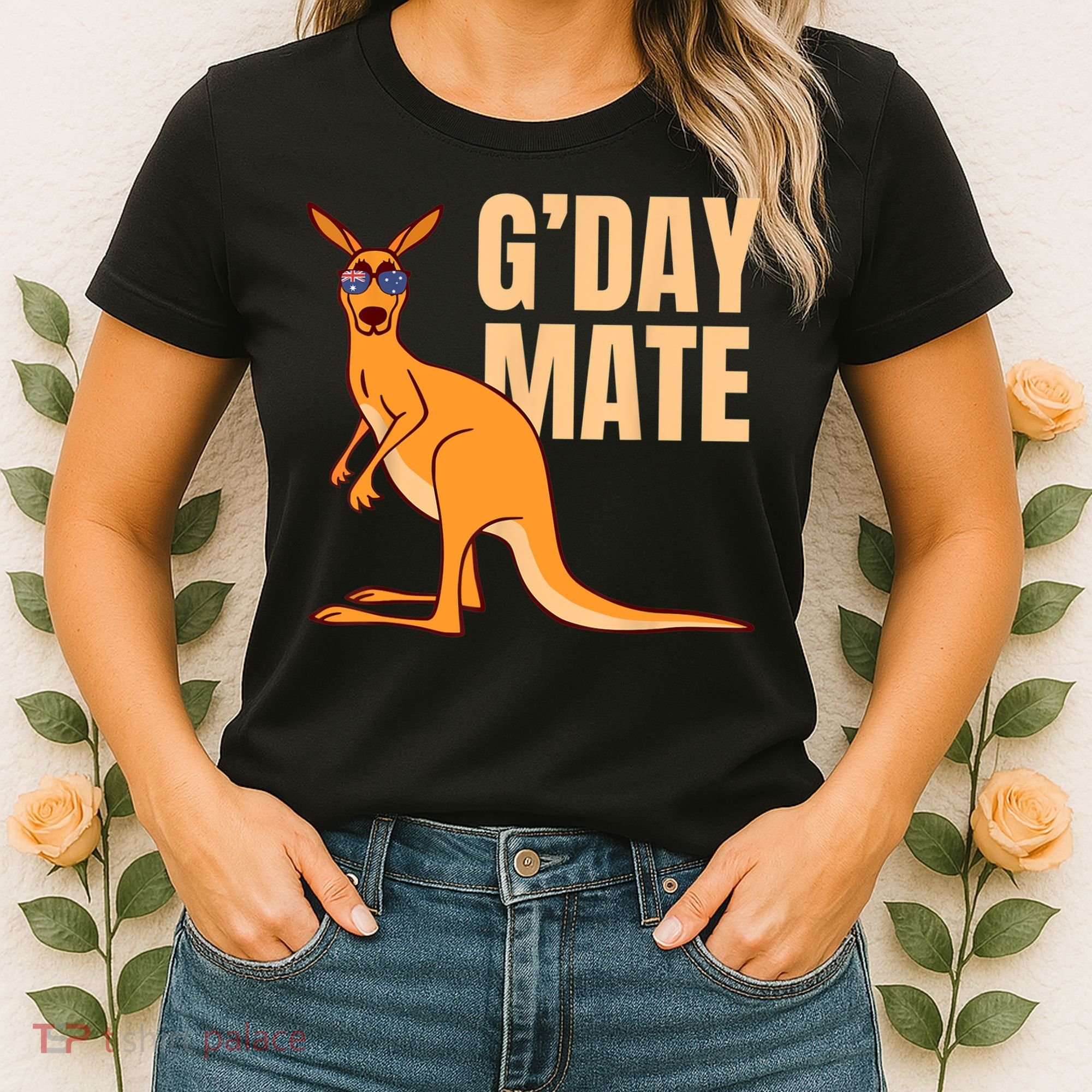 Australia G'Day Mate Shirt Funny Kangaroo Australian Symbol TShirt Women's T-Shirt