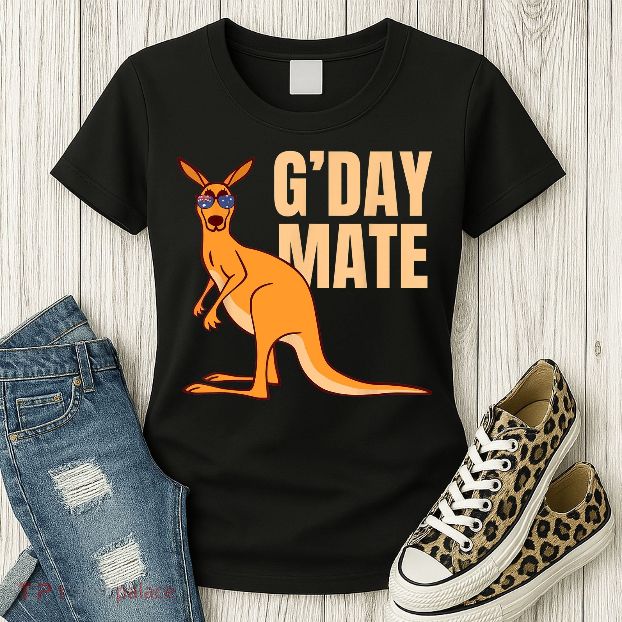 Australia G'Day Mate Shirt Funny Kangaroo Australian Symbol TShirt Women's T-Shirt