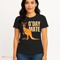 Australia G'Day Mate Shirt Funny Kangaroo Australian Symbol TShirt Women's T-Shirt thumb 4