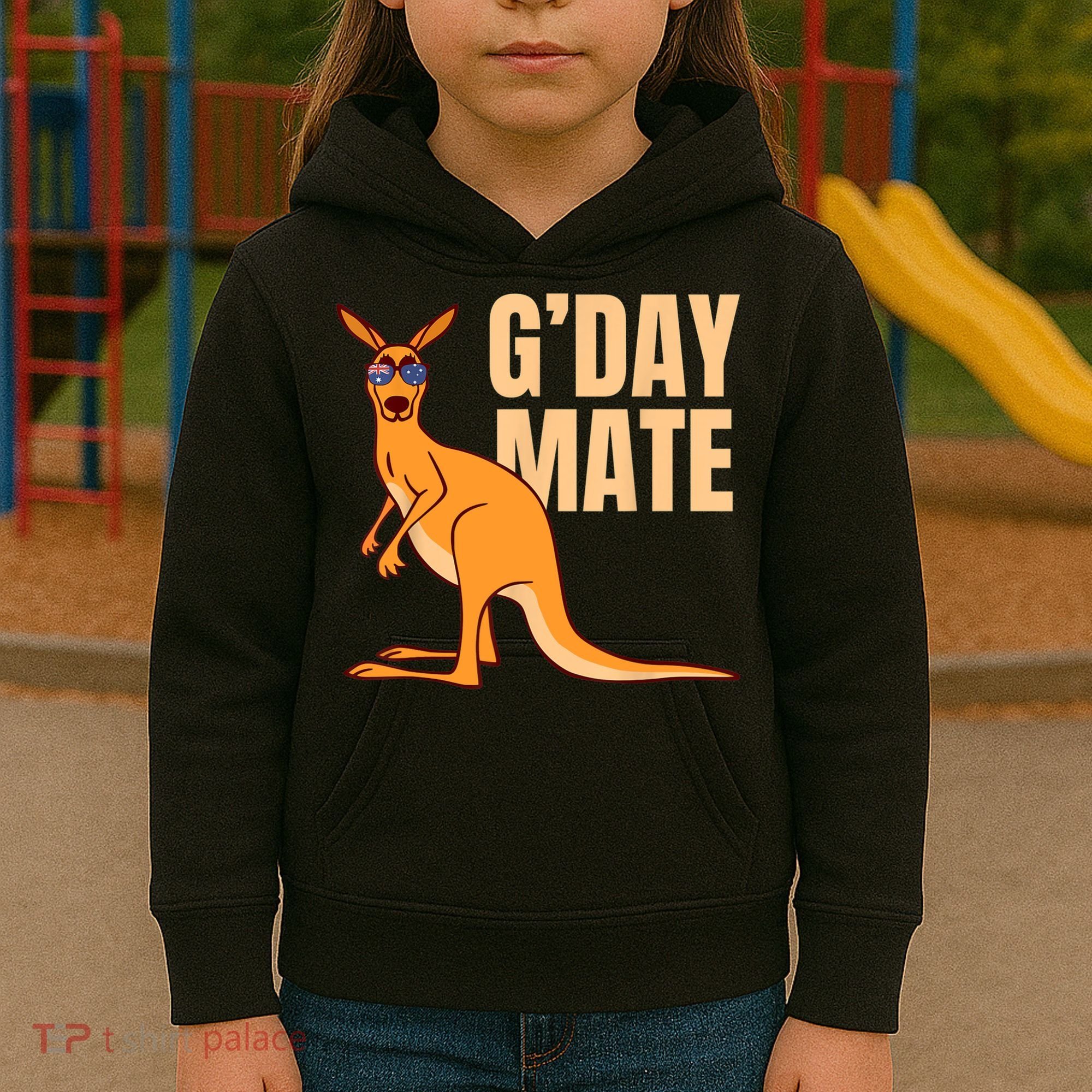 Australia G'Day Mate Shirt Funny Kangaroo Australian Symbol TShirt Kids Hoodie