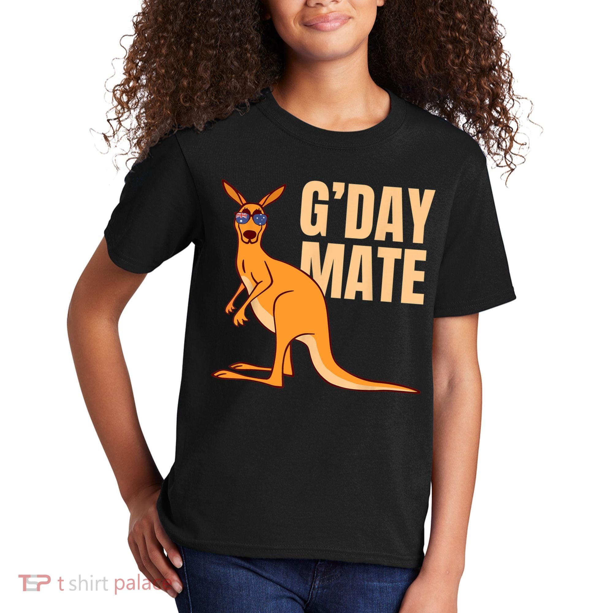 Australia G'Day Mate Shirt Funny Kangaroo Australian Symbol TShirt Kids T-Shirt