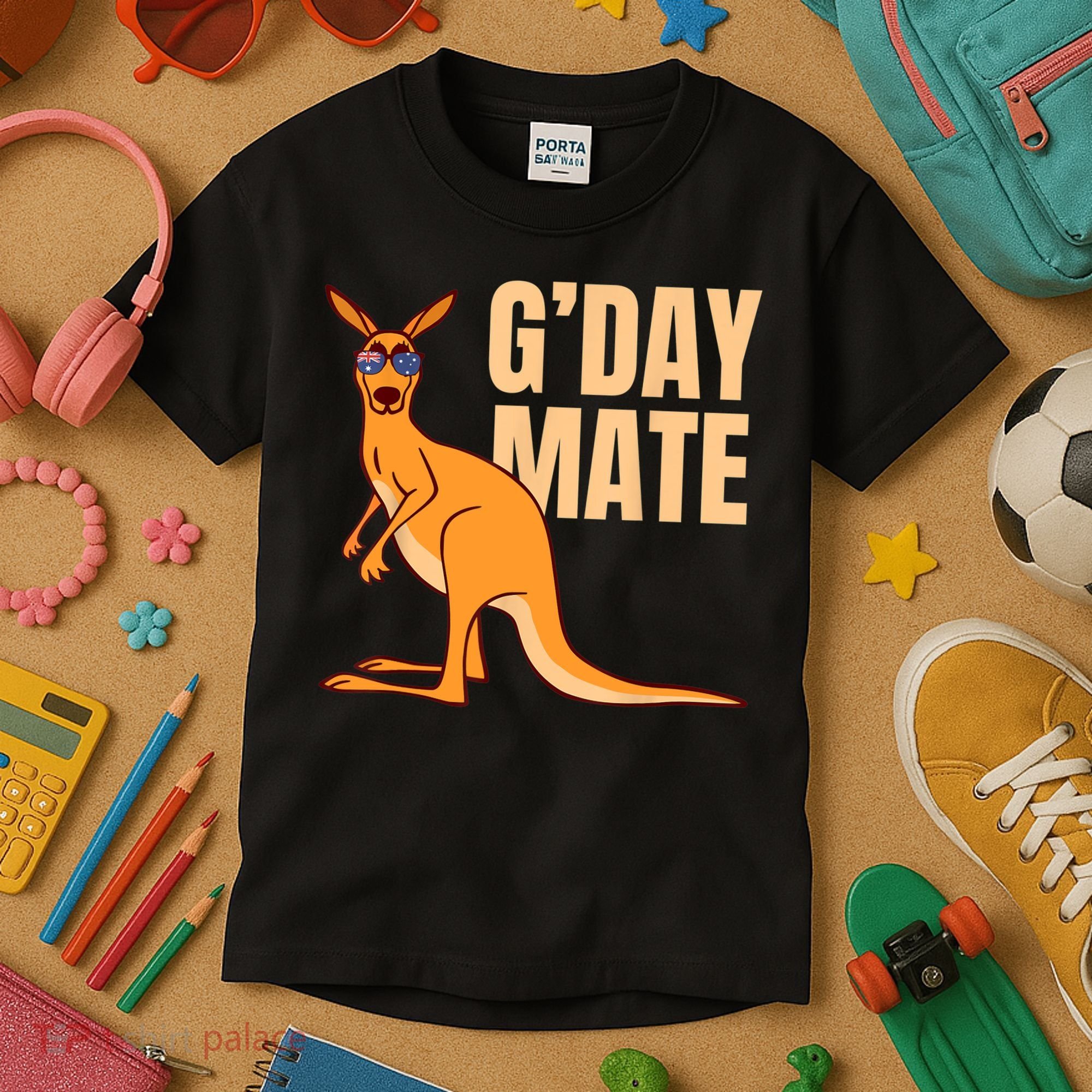 Australia G'Day Mate Shirt Funny Kangaroo Australian Symbol TShirt Kids T-Shirt
