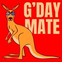 Australia G'Day Mate Shirt Funny Kangaroo Australian Symbol TShirt Santa Hat thumb 1