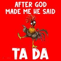 After God Made Me He Said Ta Da Chicken Farmer Funny Santa Hat thumb 1