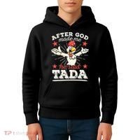 After God Made Me He Said Tada Happy Funny Rooster Chicken Kids Hoodie thumb 4