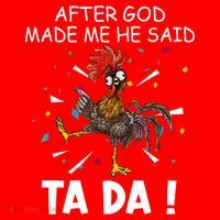 After God Made Me He Said Ta Da Chicken Funny Chicken Lovers Santa Hat thumb 1
