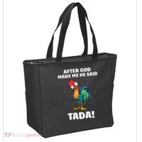 After God made Me He Said TaDa Funny Chicken Tote Bag thumb 2