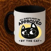 All Guests Must Be Approved By The Cat Funny Coffee Mug thumb 2