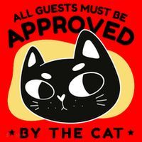 All Guests Must Be Approved By The Cat Funny Santa Hat thumb 1