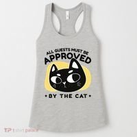 All Guests Must Be Approved By The Cat Funny Women's Tank Top thumb 0