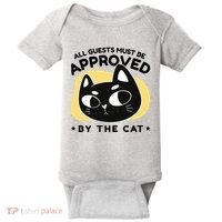 All Guests Must Be Approved By The Cat Funny Baby Bodysuit thumb 0