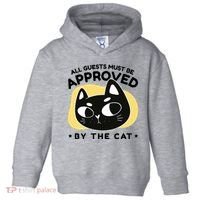 All Guests Must Be Approved By The Cat Funny Toddler Hoodie thumb 0