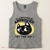 All Guests Must Be Approved By The Cat Funny Tank Top thumb 2
