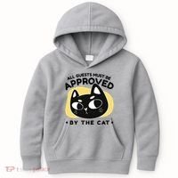 All Guests Must Be Approved By The Cat Funny Kids Hoodie thumb 0
