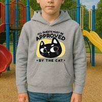 All Guests Must Be Approved By The Cat Funny Kids Hoodie thumb 2
