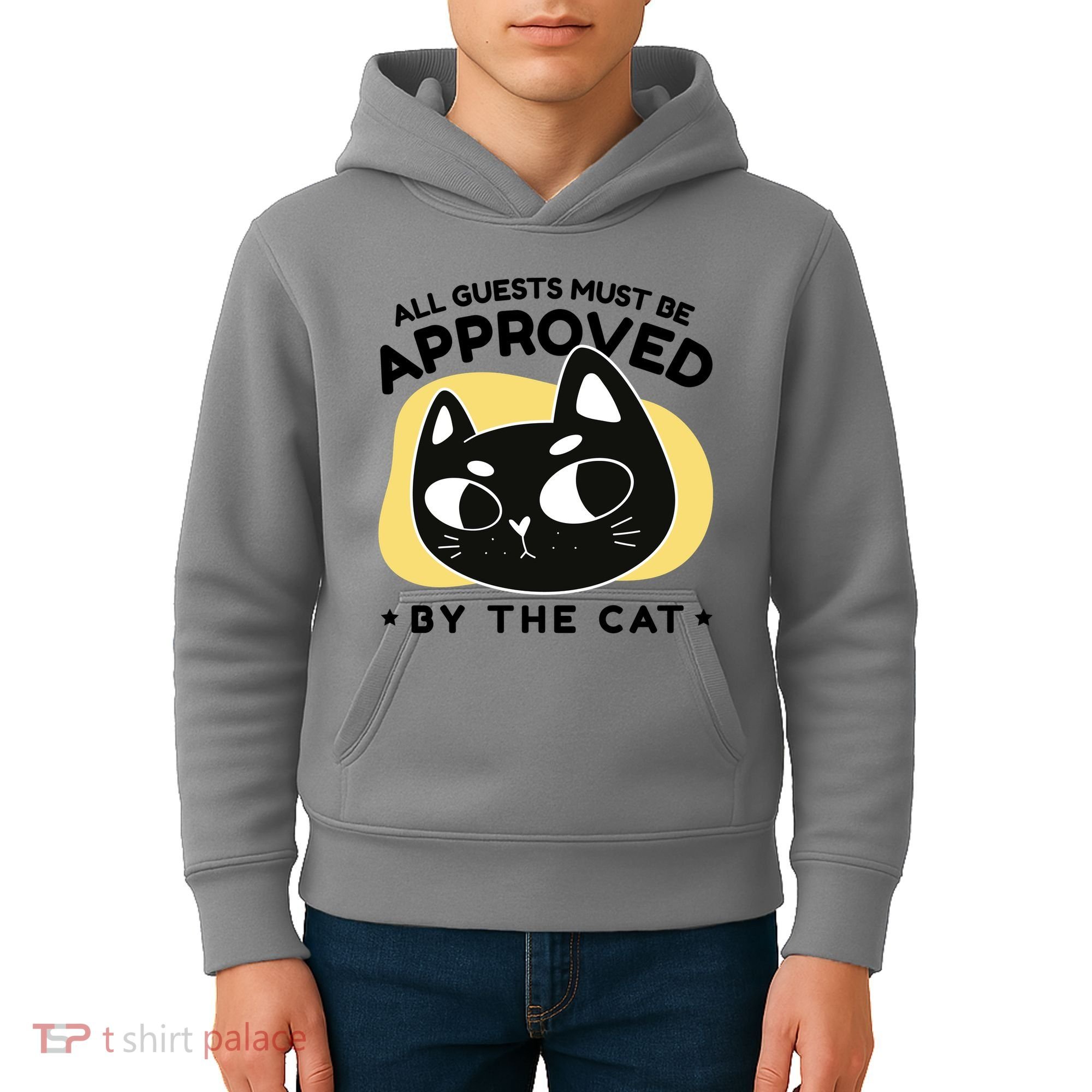 All Guests Must Be Approved By The Cat Funny Kids Hoodie